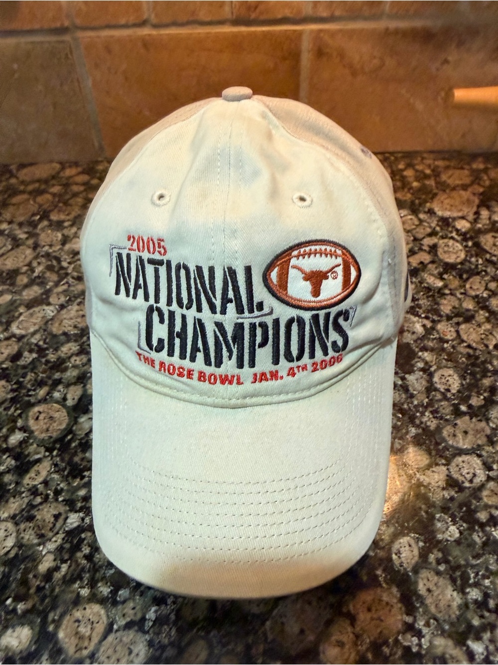 Nike White "2005 National Champions" Embroidered Baseball Cap